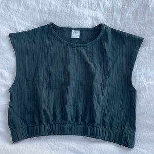 Zara Girls Dark Green Top